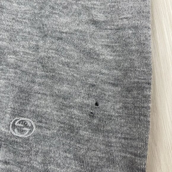 Gucci Cashmere G Logo Turtleneck Sweater Size XXL Gray Color GU120 - Picture 7 of 13